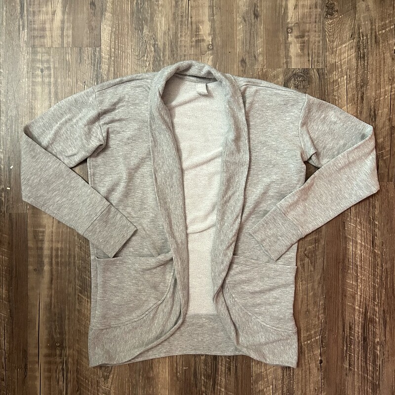 AthletaGirl Open Cardigan, Gray, Size: Youth L