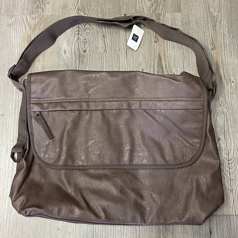 Gap Pleather Laptop Bag, Brown, Size: NEW