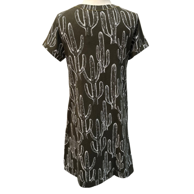 New Foil Cactus Print Dress
Color: Olive and White
Size: Small