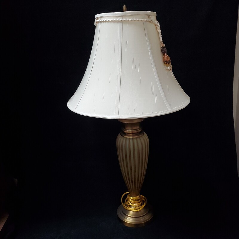 Kichler Lamp W Shade, Gold, Size: 34