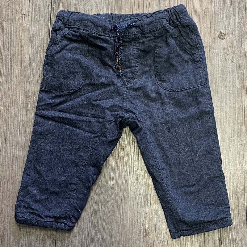 H&M Lined Pants, Blue, Size: 6-9M