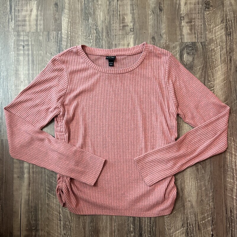 Art Class Pink Ribbed LS, Pink, Size: Youth XL