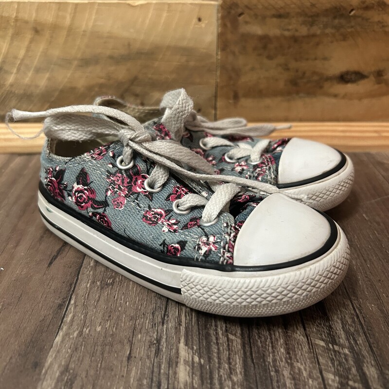 Converse Toddler Floral, Denim, Size: Shoes 7