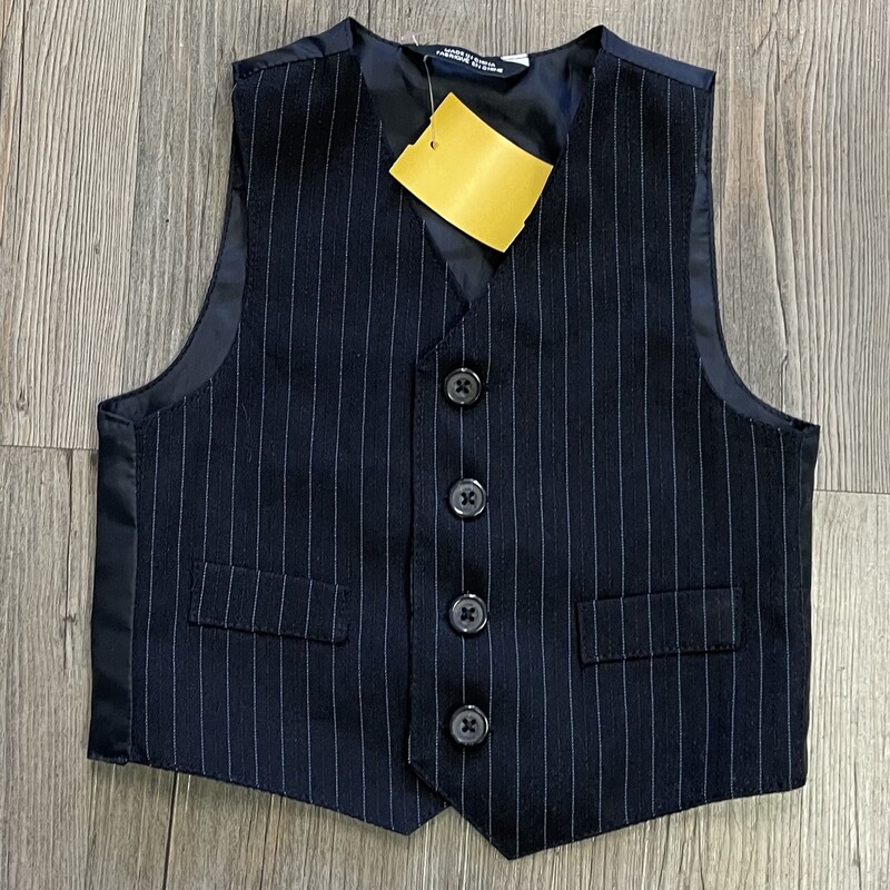 Vest, Black, Size: 6-12M