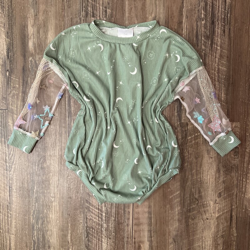 Little Moon Baby Body, Green, Size: Toddler 3t