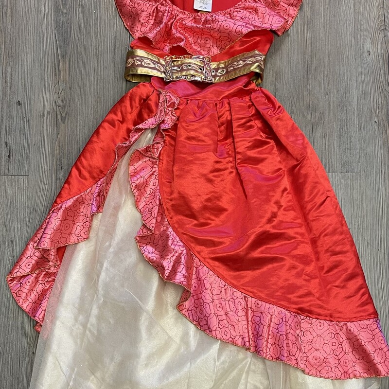 Princess Elena Dress, Red, Size: 5-6Y