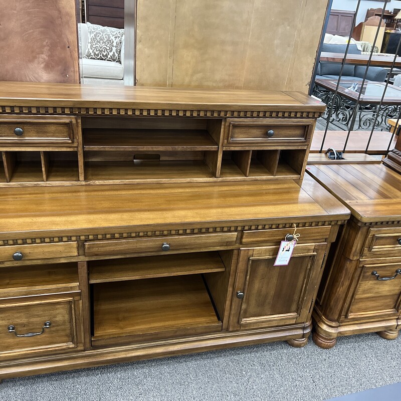 2pc. Desk W/ File Cabinet