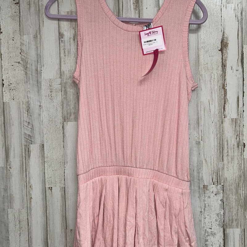 NEW 16 Pink Ribbed Romper, Pink, Size: Girl 10 Up