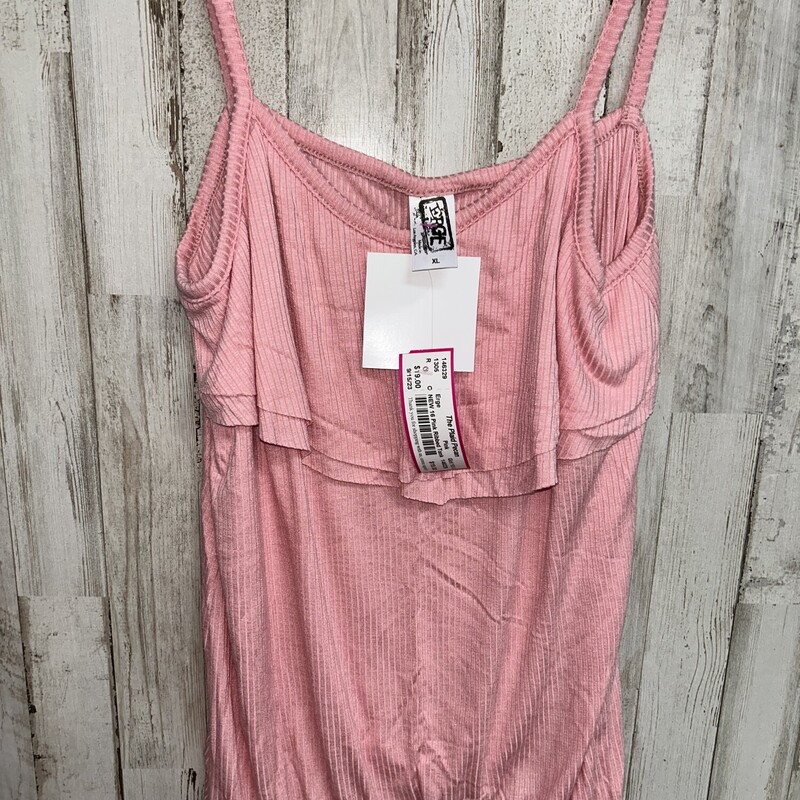 NEW 16 Pink Ribbed Tank, Pink, Size: Girl 10 Up