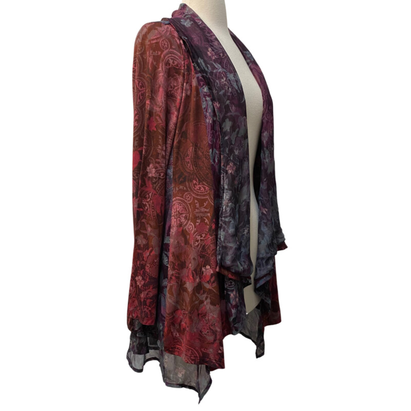 Soft Surroundings Open Cardigan<br />
Berry, Plum, Ocean, and Rose<br />
Size: Petite Small