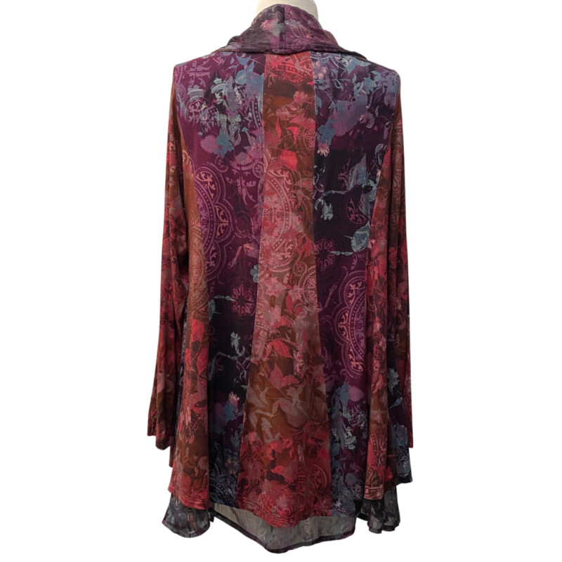 Soft Surroundings Open Cardigan<br />
Berry, Plum, Ocean, and Rose<br />
Size: Petite Small