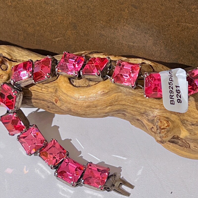 Sterling Pink Rhinestone bracelet