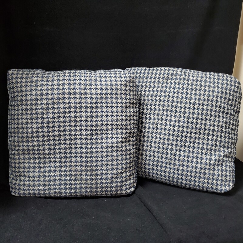 Pair Houndstooth Cushions