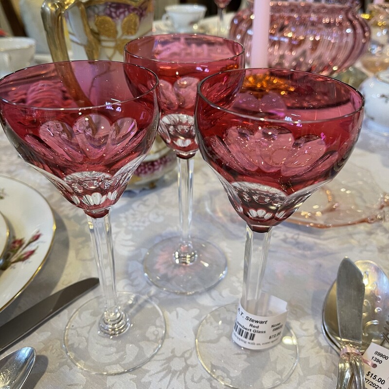 6pc Val St Lambert Glass