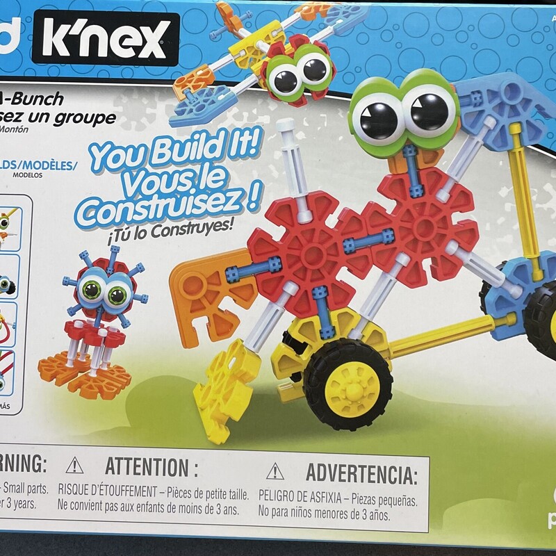 Kid Knex Build A Bunch, Multi, Size: 3+
Opened box, sealed packaging, complete.
