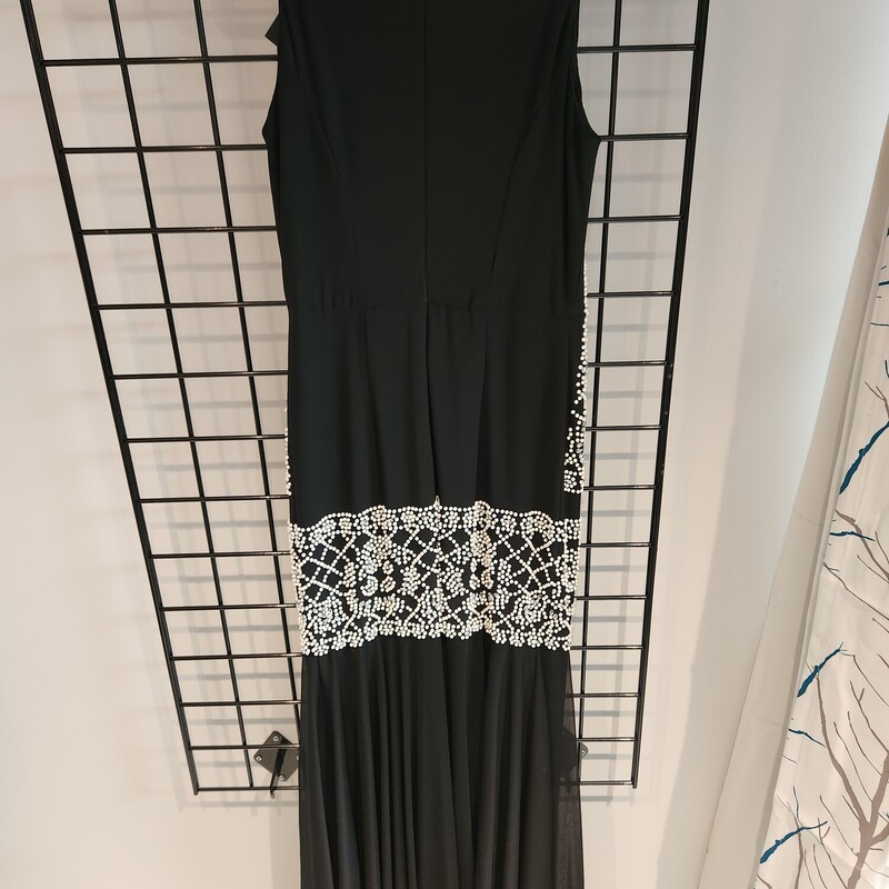 Xscape Gown, Blk/whi, Size: 4