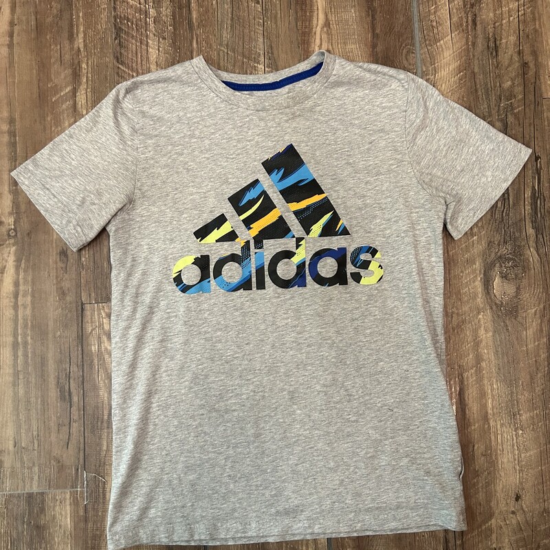 Adidas Tall Logo Shirt, Gray, Size: Youth L