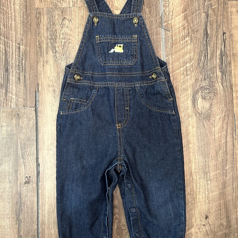 Carters Dump Truck Overal, Denim, Size: Baby 12M