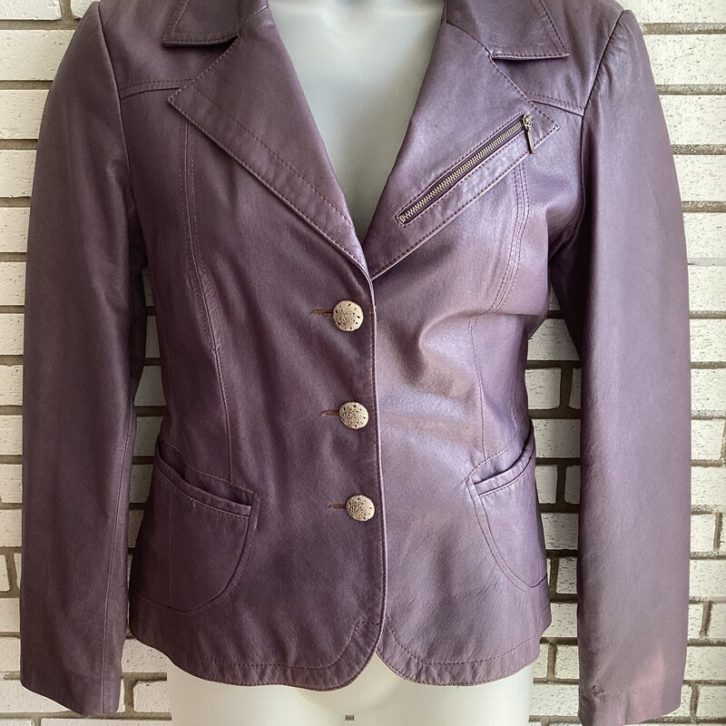 Btn Up Leather Jacket