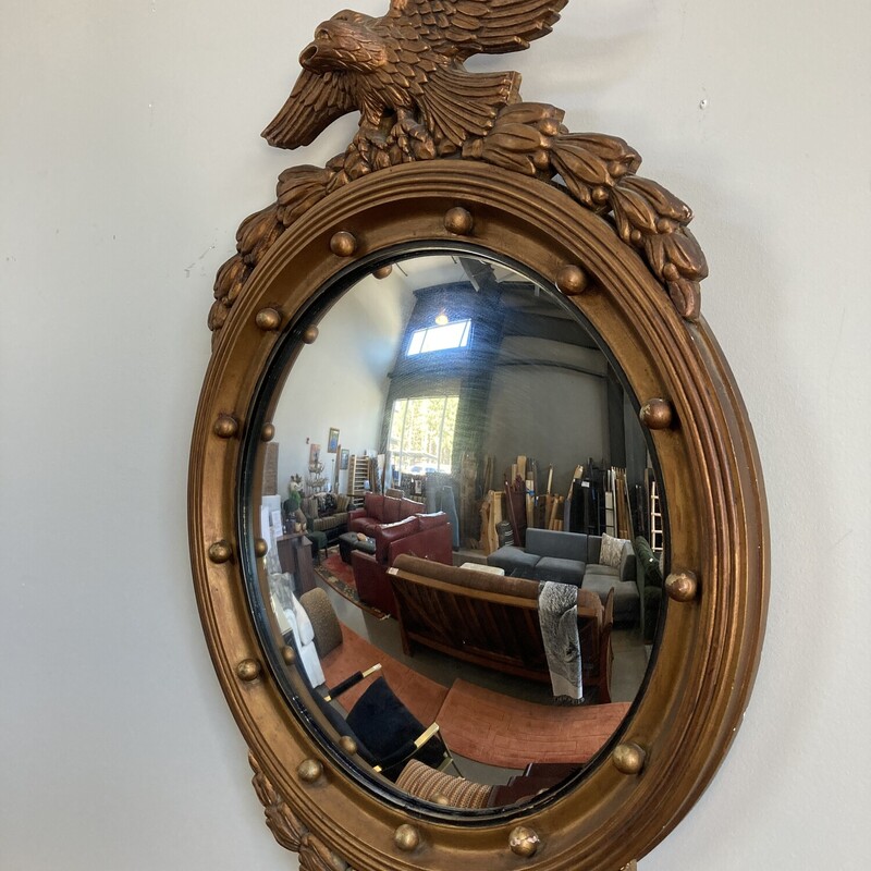 Federal Eagle Gold Wood Mirror,
Convex Mirror
c.1900

Size: 31H X 22W