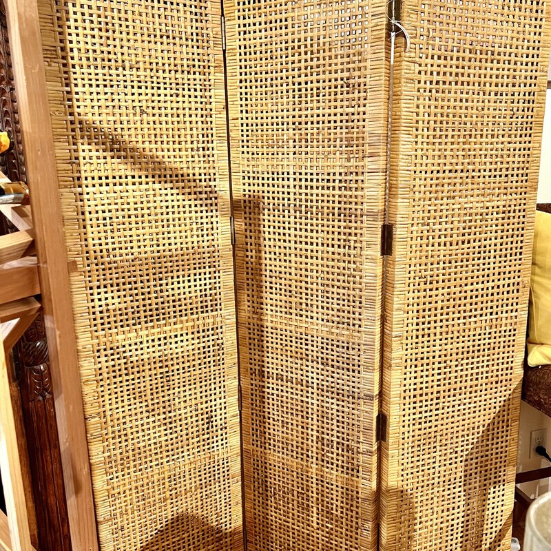 Screen/Divider 3 Panel, Bamboo, Size: 72 H