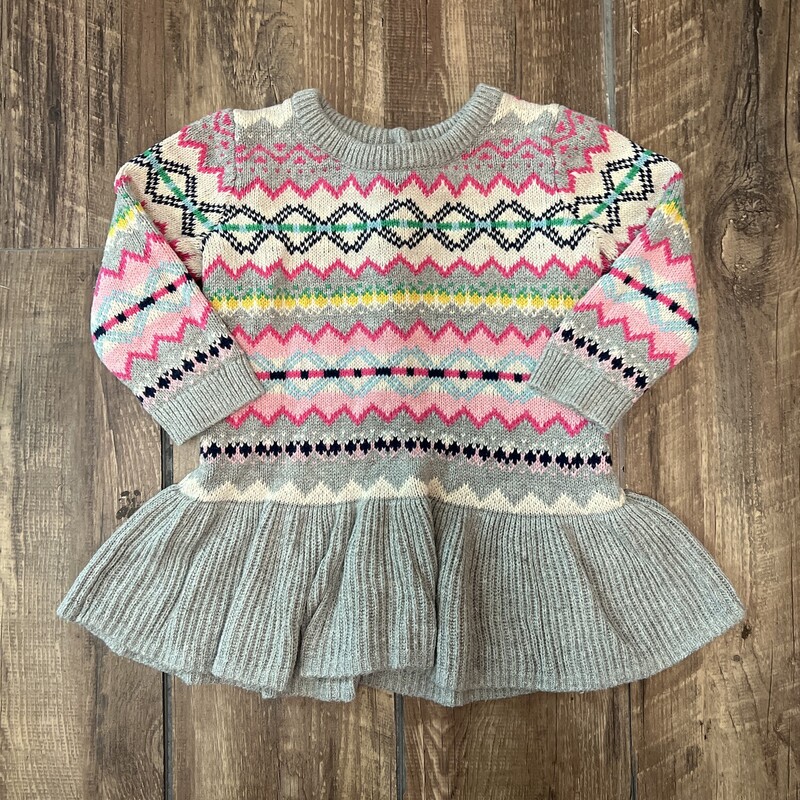 Baby Gap Sweater Dress, Gray, Size: Baby 6-12M