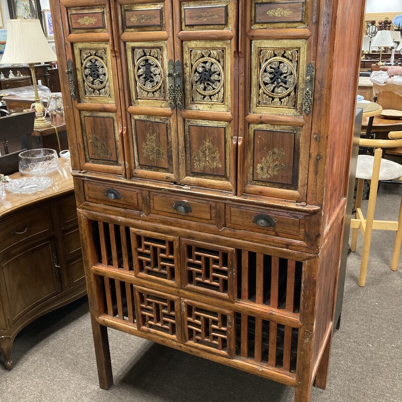 Carved Asian Cabinet