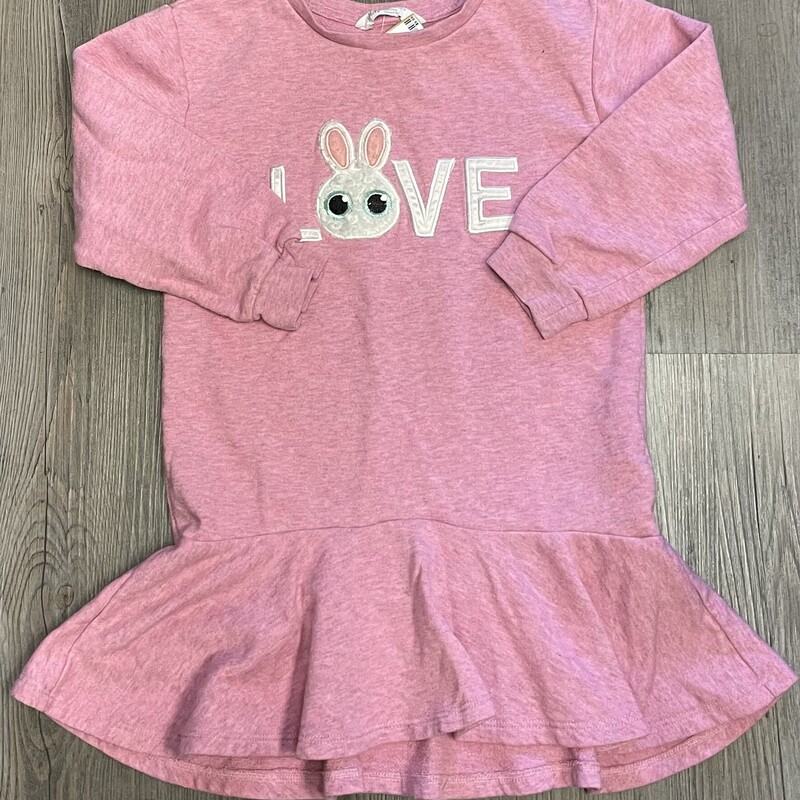 H&M LS Dress, Pink, Size: 4-6Y