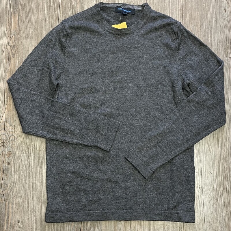 Patrick Assaraf  Wool Sweater, Grey, Size: 9-10Y