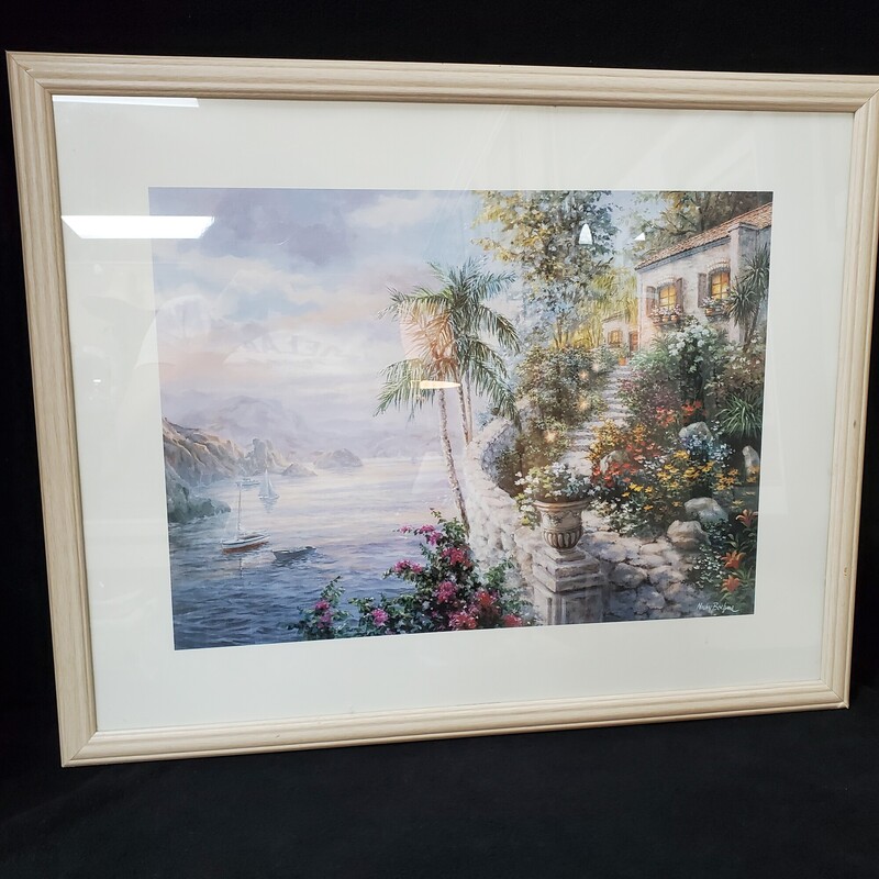 Nicky Boehme Tranquil Sea Print, Whtwsh, Size: 30x24