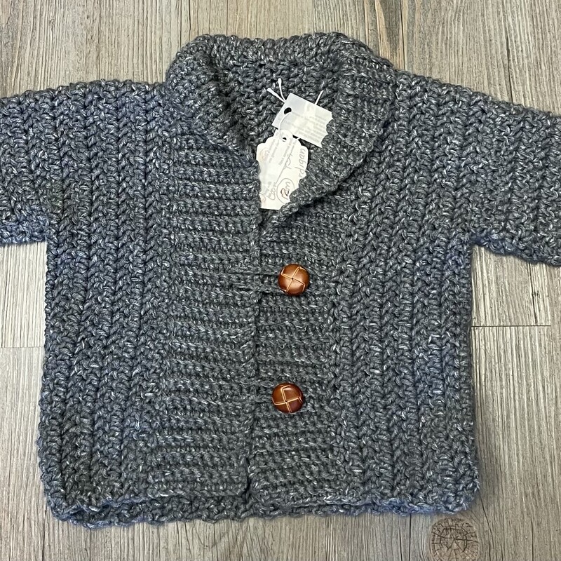 Boys Knit Cardigan, Grey, Size: 18M
Handmade
NEW WITH TAGS