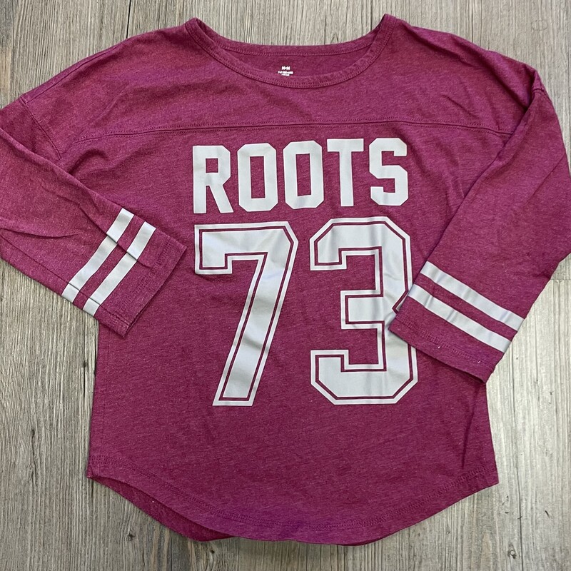 Roots LS Tee, Red, Size: 7-8Y