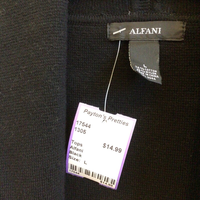Alfani, Black, Size: L