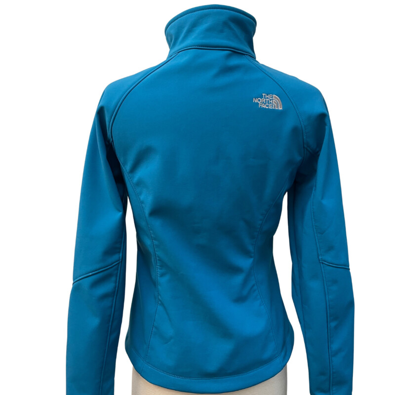 The North Face Zip Jacket
Fleece Lined
Water Resistant
Adjustable Cinched Waist
Teal
Size: XS