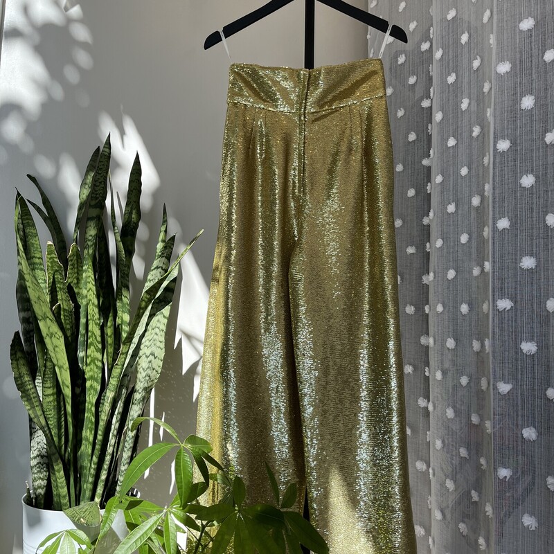 Marc Jacobs 9.12.2018 Runway Sequin High-Wasited Flare Sequin Pants NWT, Gold