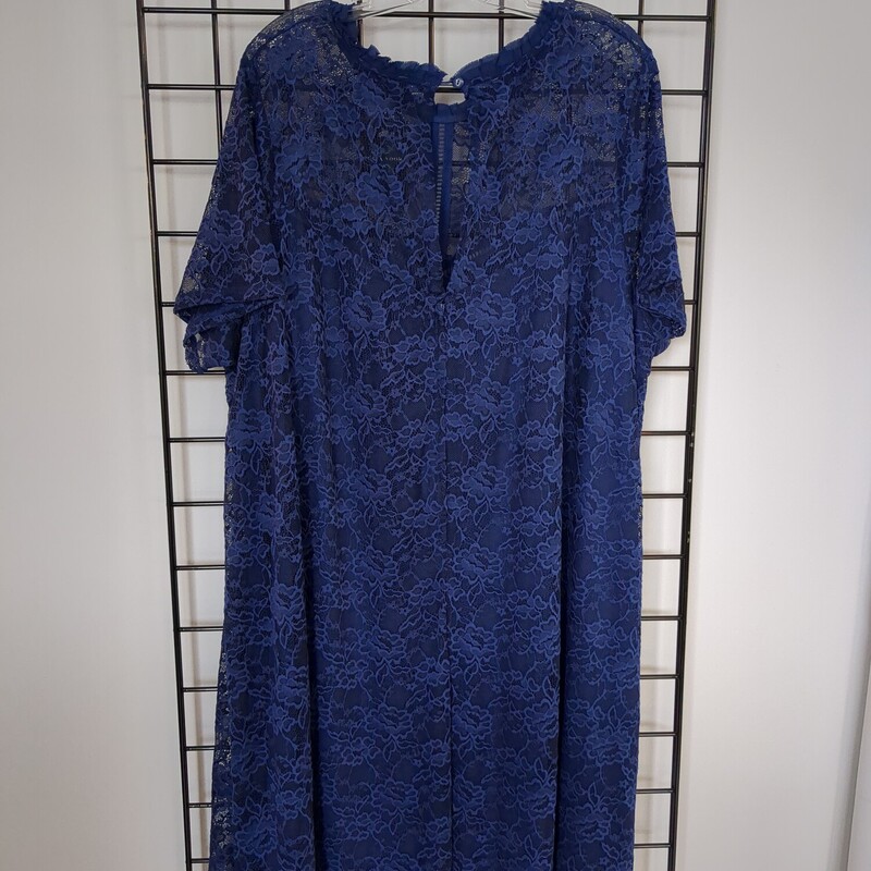 Love & Legend Lace Dress, Navy, Size: 4X