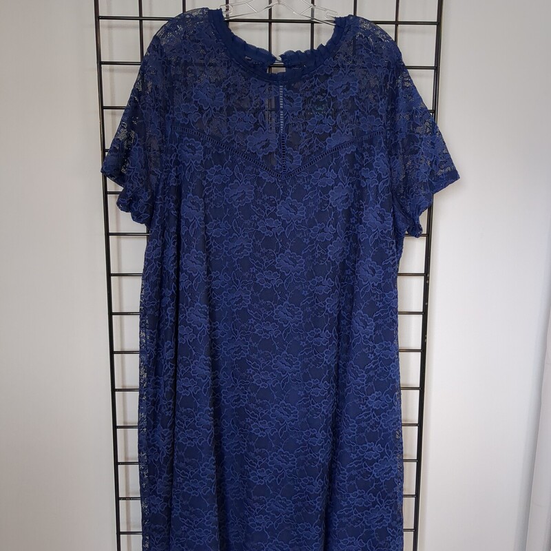 Love & Legend Lace Dress, Navy, Size: 4X