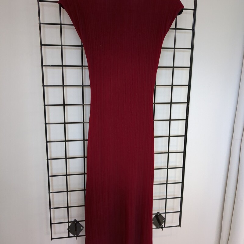 Massimo Dutti Dress, Burgundy, Size: S