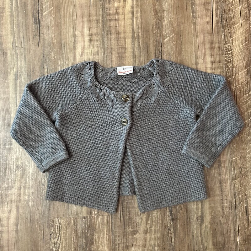 Hanna Andersson Kit Cardi, Gray, Size: Toddler 4t