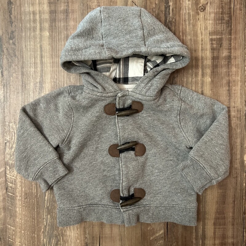 Carters Toggle Hoodie, Gray, Size: Baby 12M