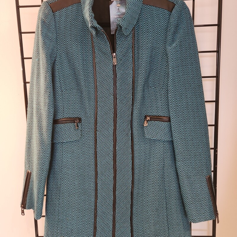 Eccoci Coat, Teal, Size: 8
New