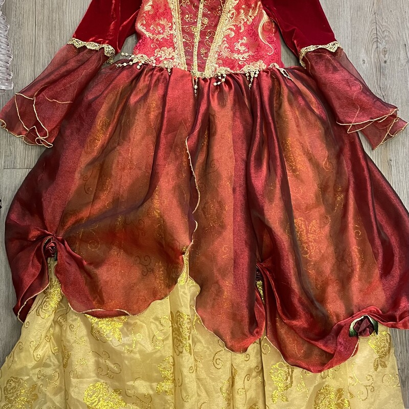 Belle Costumes, Red/yell, Size: 10-12Y