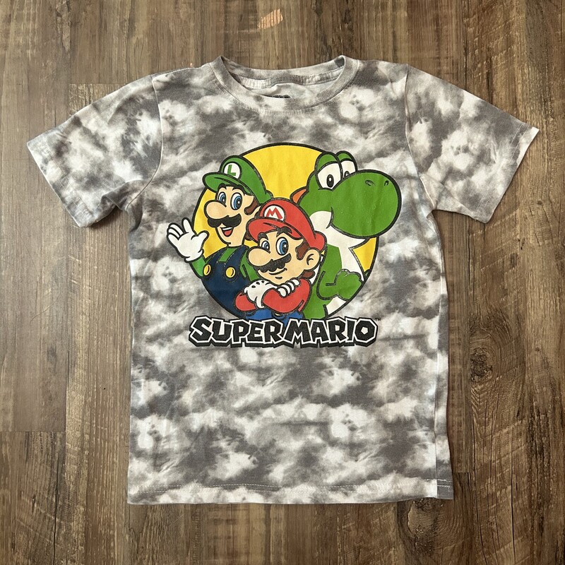 Super Mario Tee, Gray, Size: Youth S