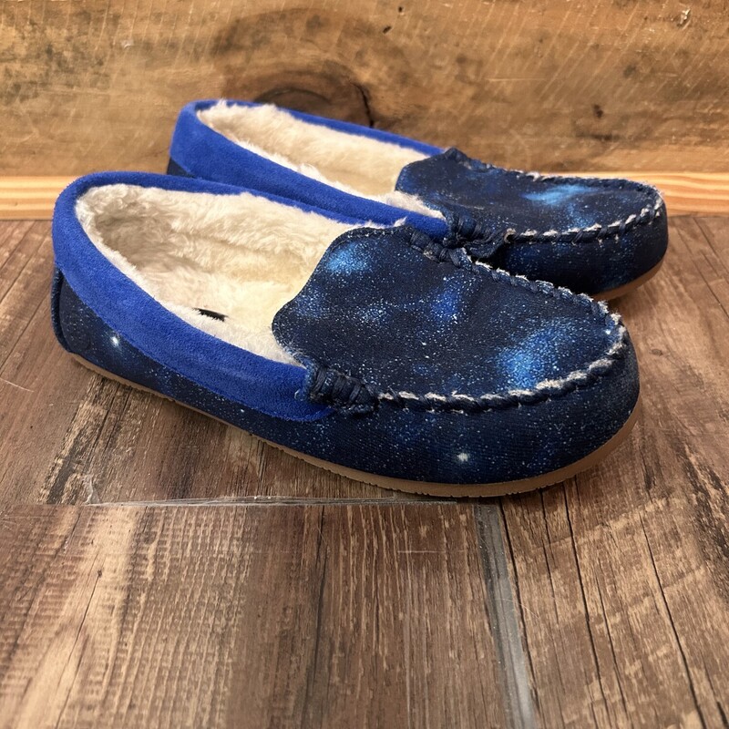 Lands End Starry Slippers, Blue, Size: Shoes 3