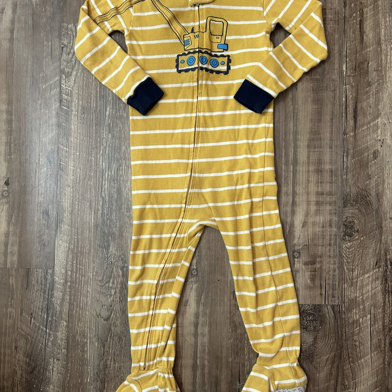 Carters Footed Strip Truc, Mustard, Size: Baby 24m