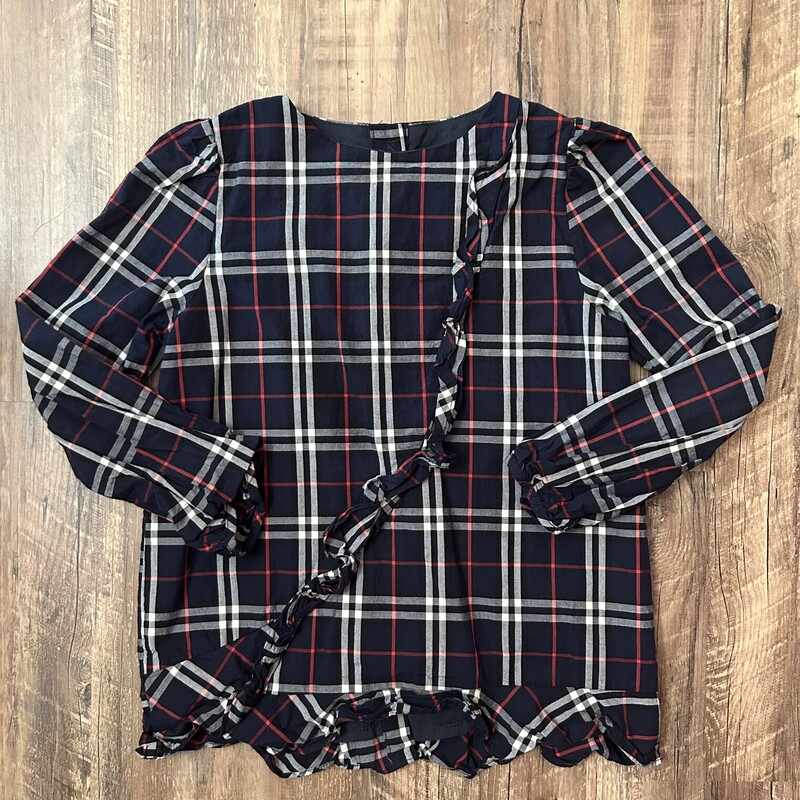 Duffield Lane Woven Plaid, Navy, Size: Youth M
