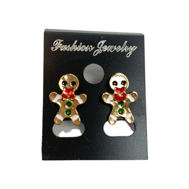 Holiday Ginger Earrings, Gld/red, Size: None