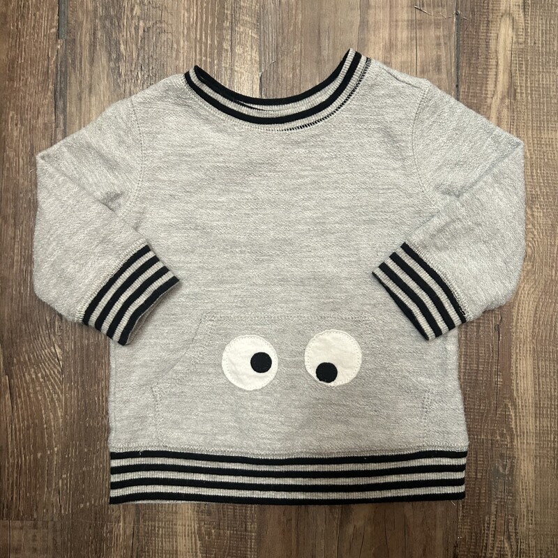 First Impression Eyes Top, Gray, Size: Baby 6-9M
