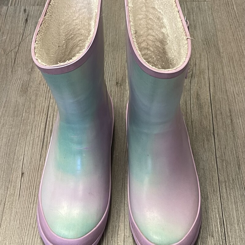Fleecelined Rain Boots, Pink, Size: 2Y