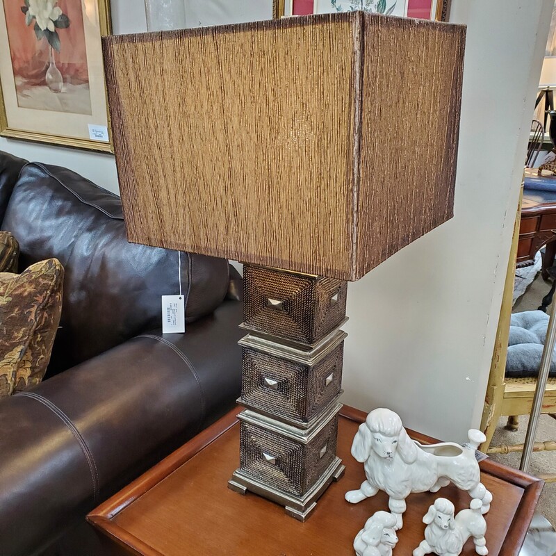 Pair Of Lamps Square Desi, Size: 32